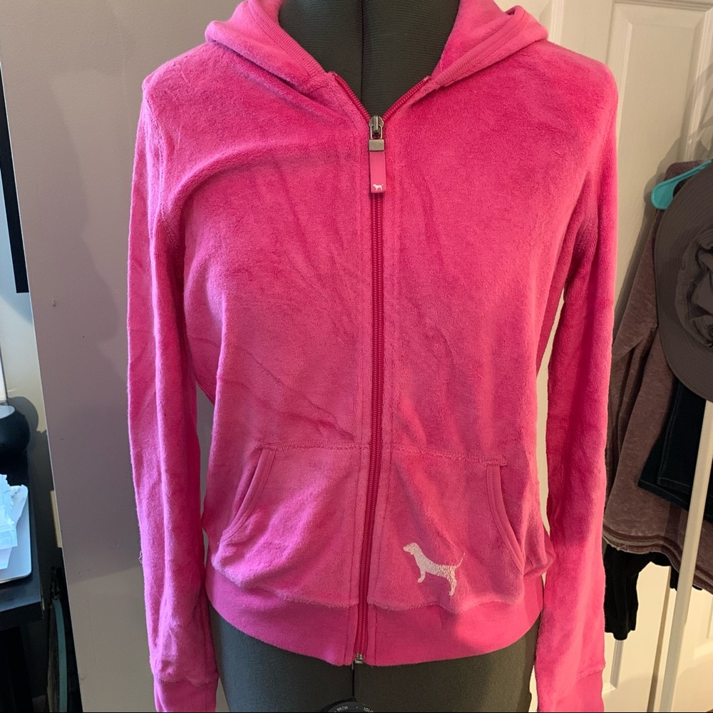 Victoria’s Secret PINK Terry Cloth Zip up hoodie